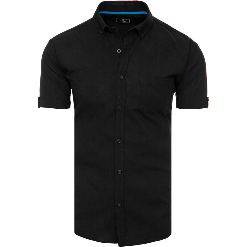 Pánska košeľa s krátkym rukávom Farba čierna DSTREET KX0982 65597410