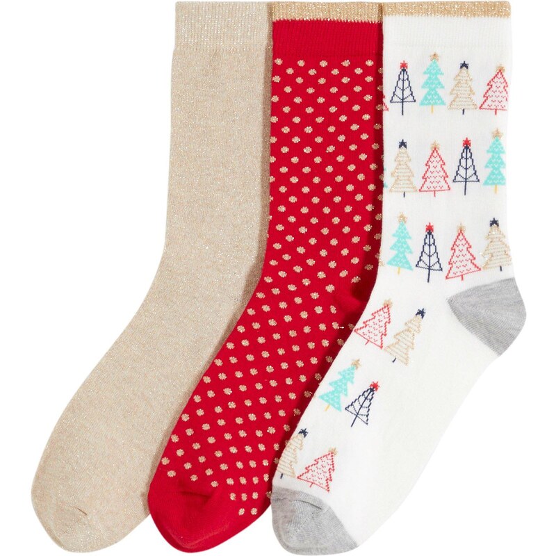 bonprix Ponožky s lesklým vláknom, s bio bavlnou (3 ks v balení), 59720333