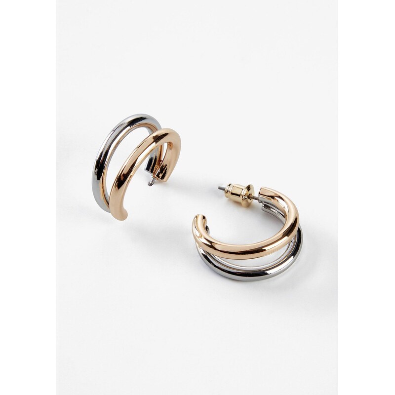 bonprix Náušnice kruhy, z mosadze, farba strieborná 59720388