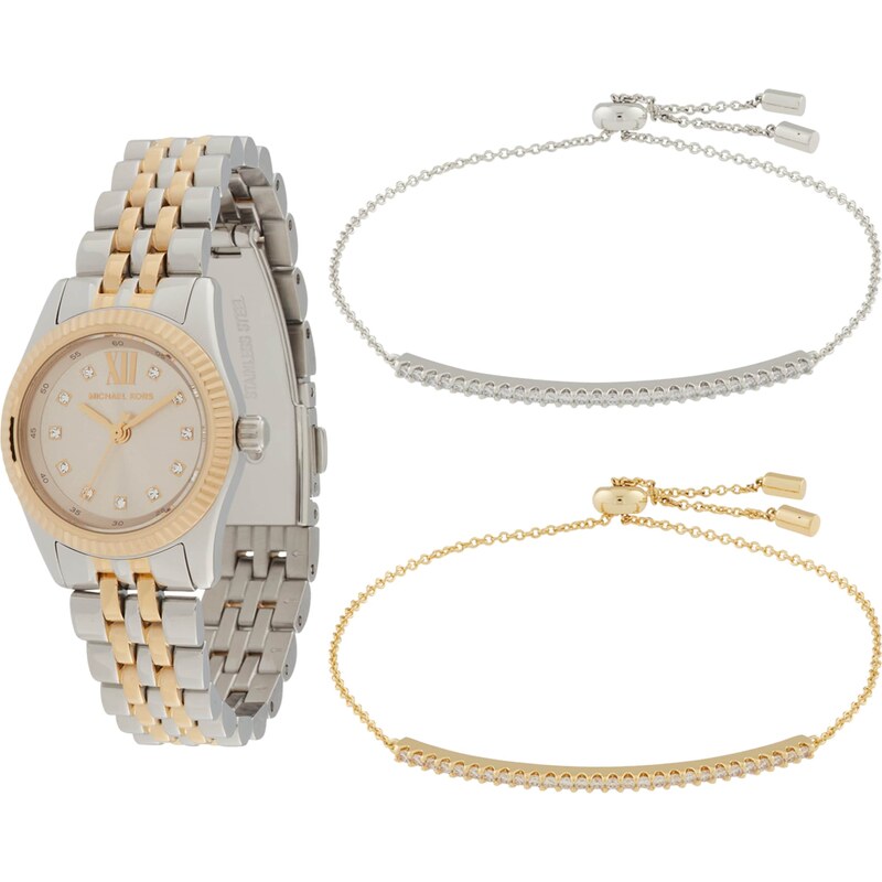MICHAEL Michael Kors Sada šperkov Lexington zlatá / strieborná / biela 60185653