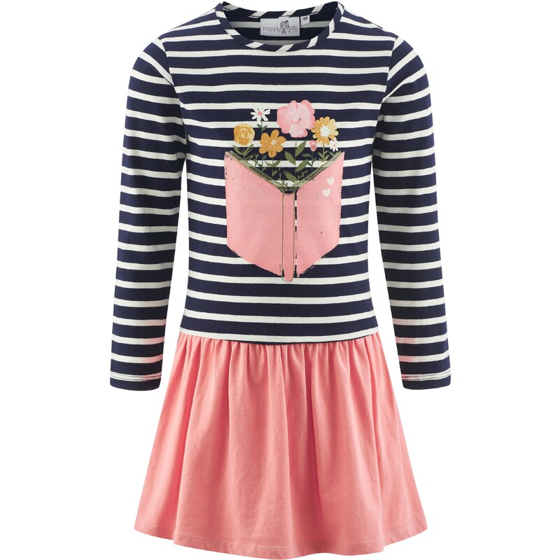 happy girls Šaty námornícka modrá / kiwi / staroružová / biela 60868281