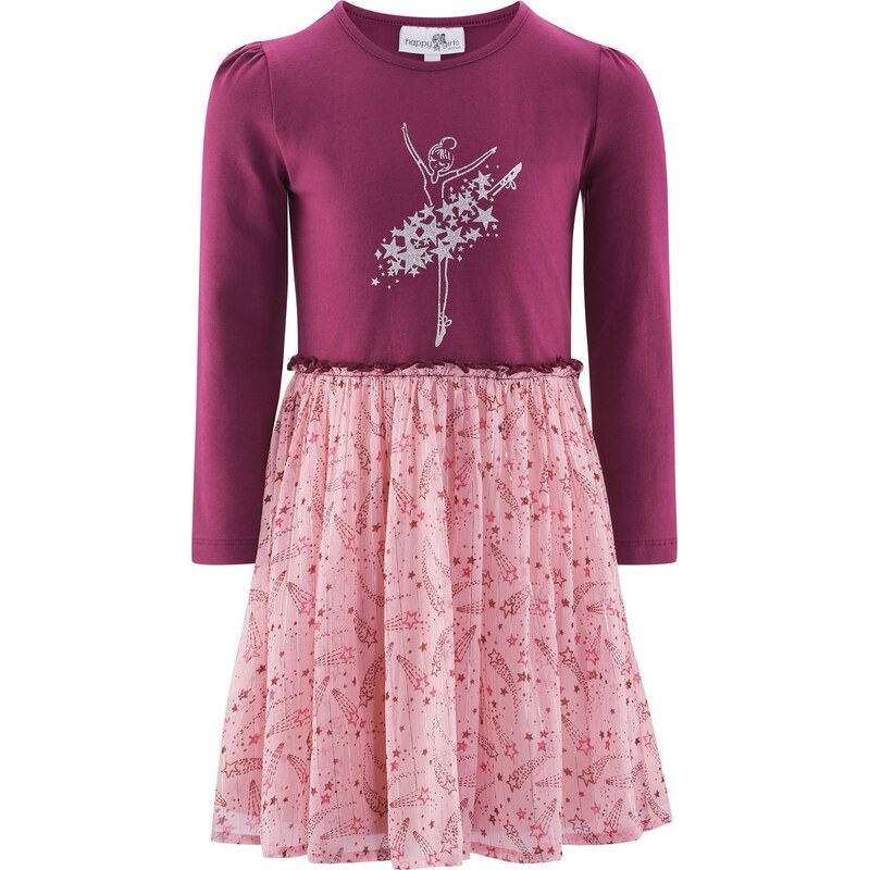 happy girls Šaty ružová / tmavočervená / strieborná 60868303