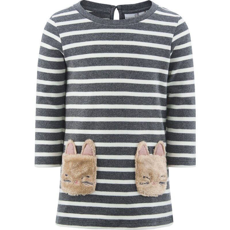 happy girls Šaty kapučíno / antracitová / biela 60868317