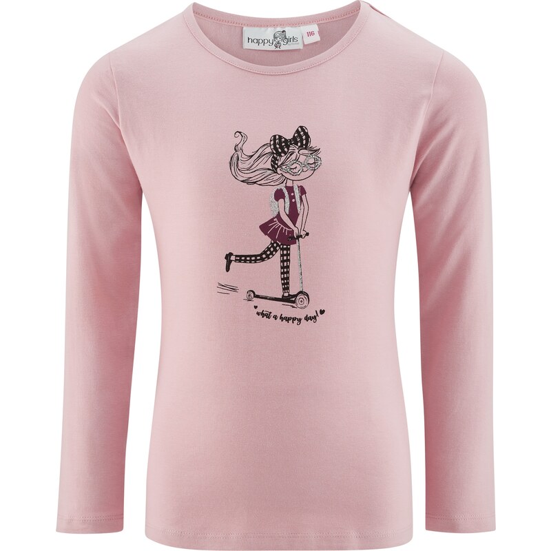 happy girls Tričko ružová / merlotová / čierna / strieborná 61014498