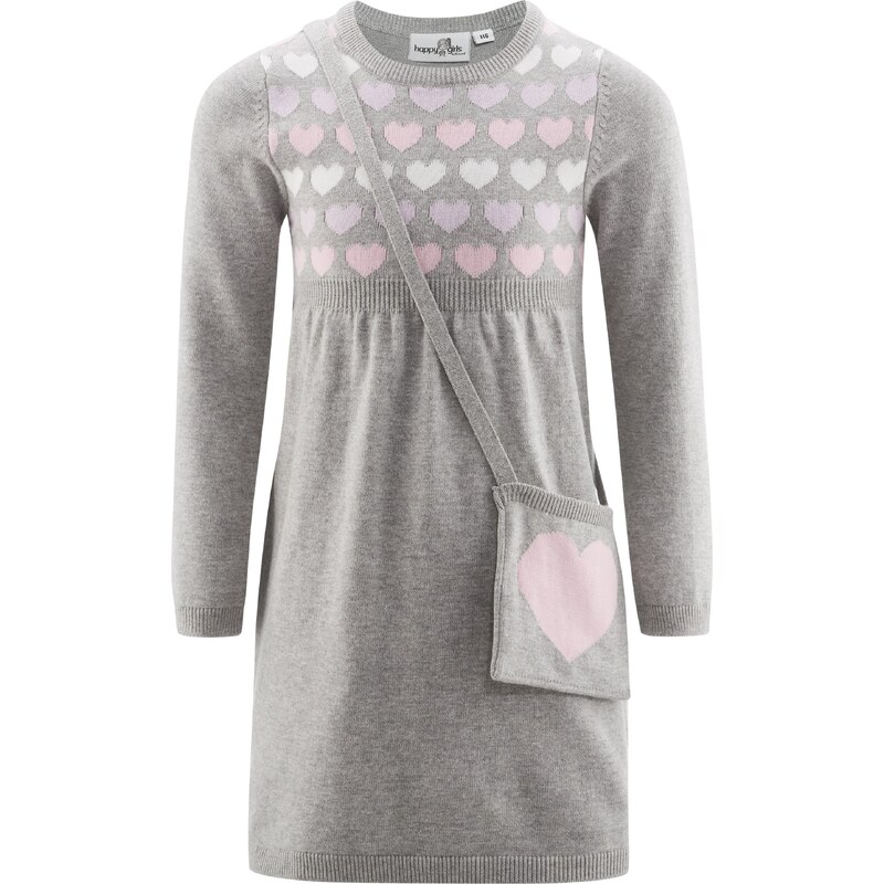 happy girls Šaty sivá melírovaná / orgovánová / ružová / biela 60868364