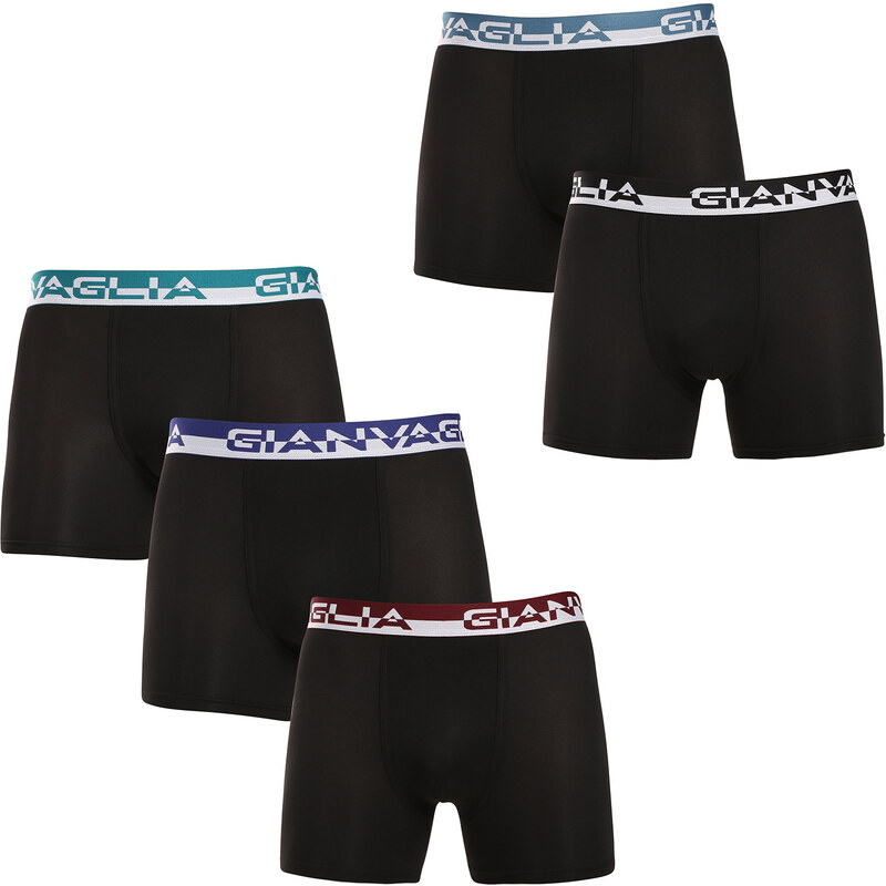 5PACK pánske boxerky Gianvaglia čierne (5012-5) 59712982