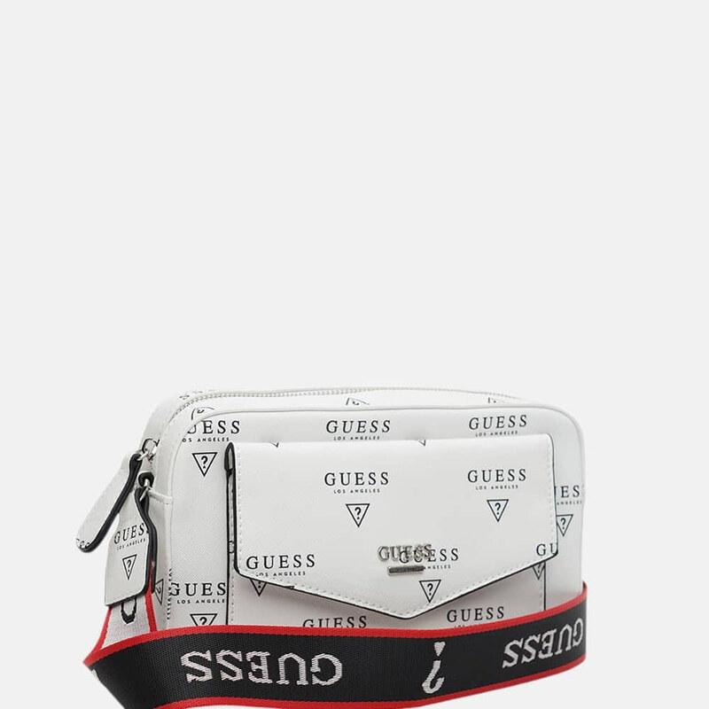 Bílá crossbody kabelka Guess Wayne 56074 59706509