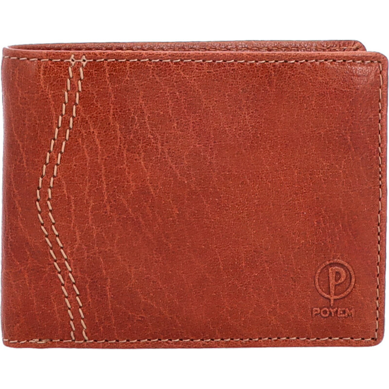 Pánska kožená peňaženka Poyem koňaková 5233 Poyem KO 64020127