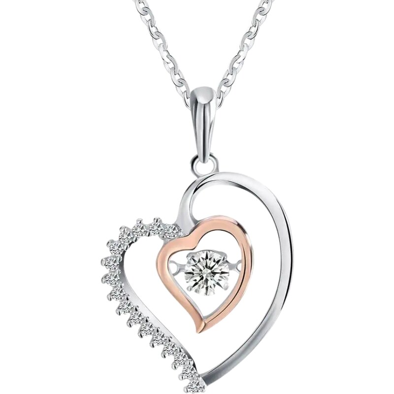 MAJYA Strieborná retiazka s príveskom LOVELY HEART 11279 64582263