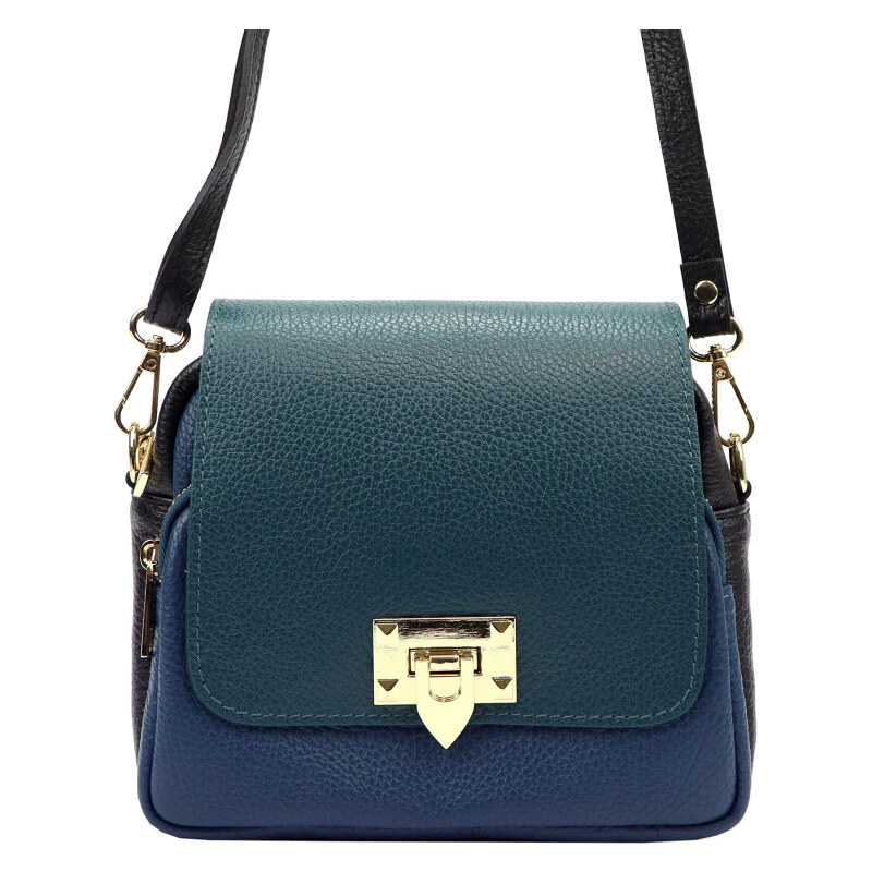 Kožená kabelka Gregorio modrá KZ50171 62179752