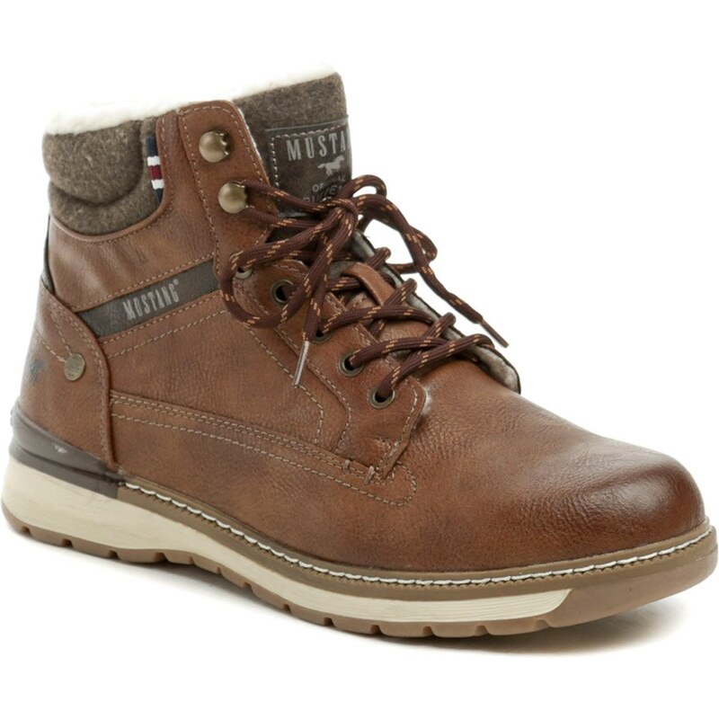 Mustang 4141-610-307 cognac pánske zimné topánky 59718016