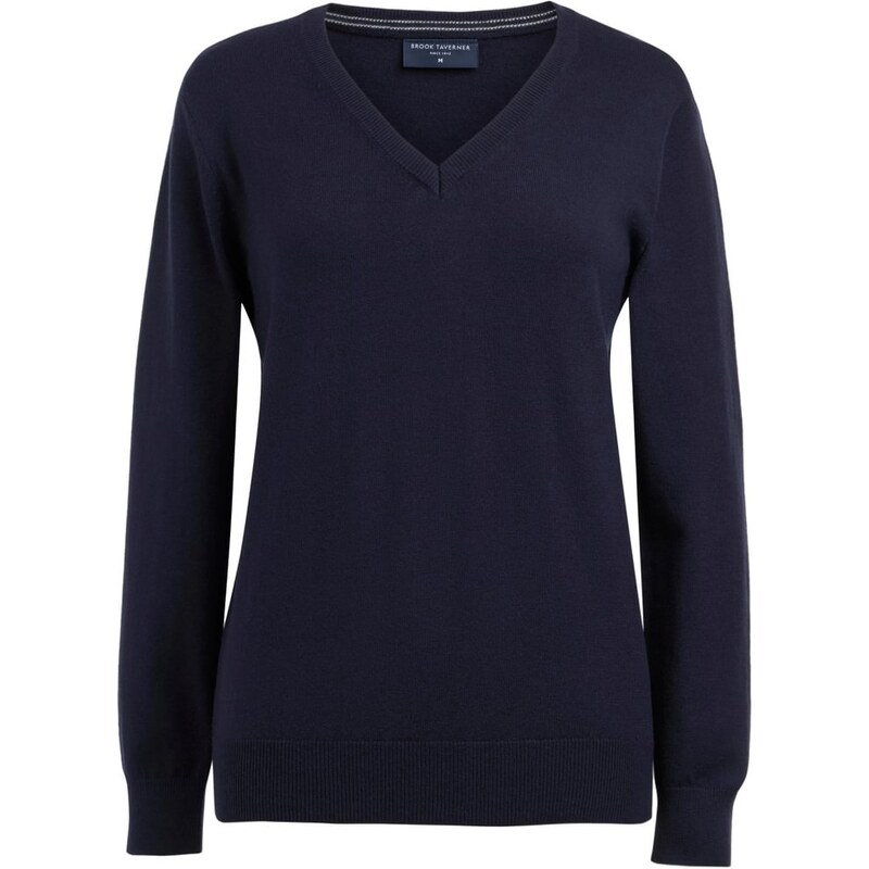 Dámsky pulóver do V merino vlna Riga Brook Taverner 62679108