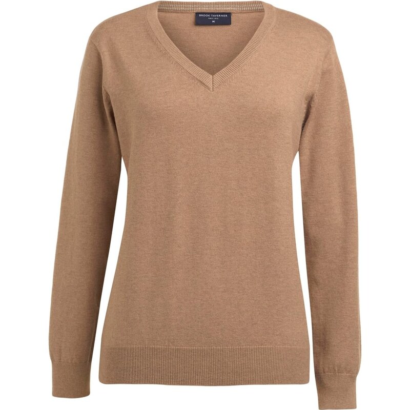 Dámsky pulóver do V merino vlna Riga Brook Taverner 62679109