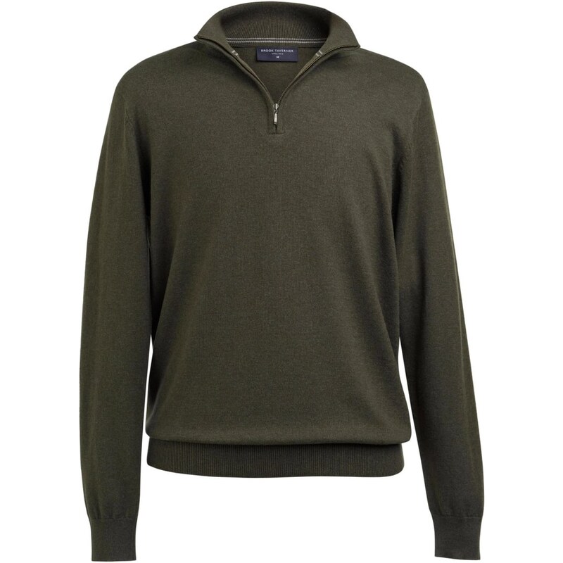 Pánsky sveter 1/4 zips merino vlna Copenhagen Brook Taverner 62679090