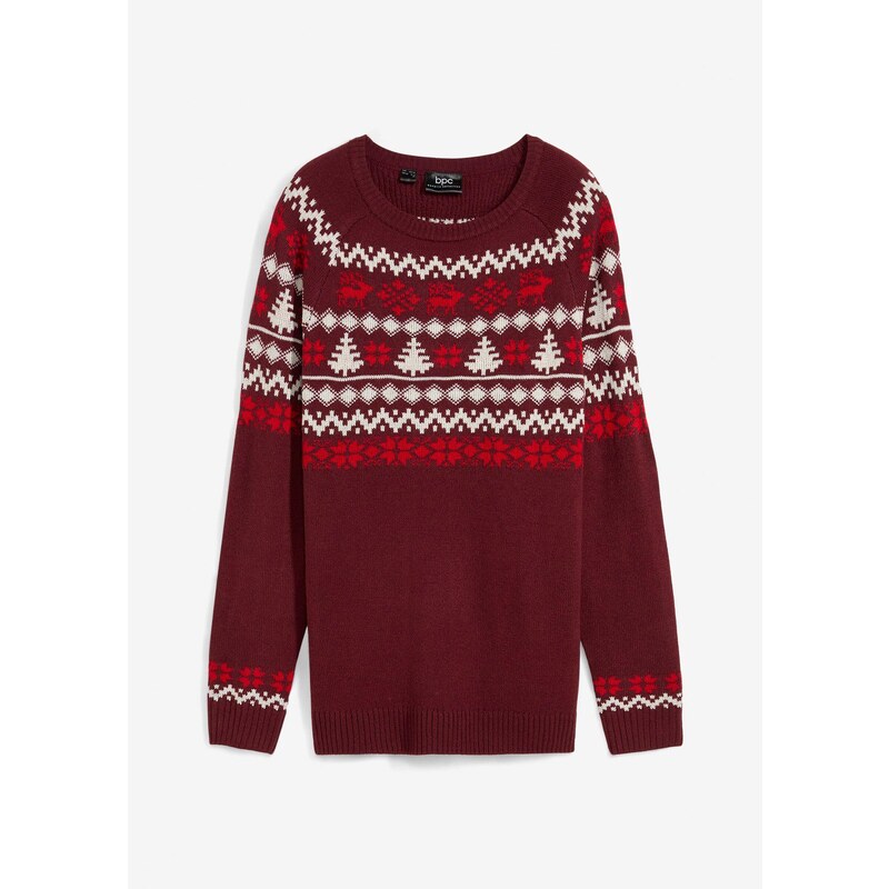 bonprix Detský nórsky pulóver, farba červená 59720298