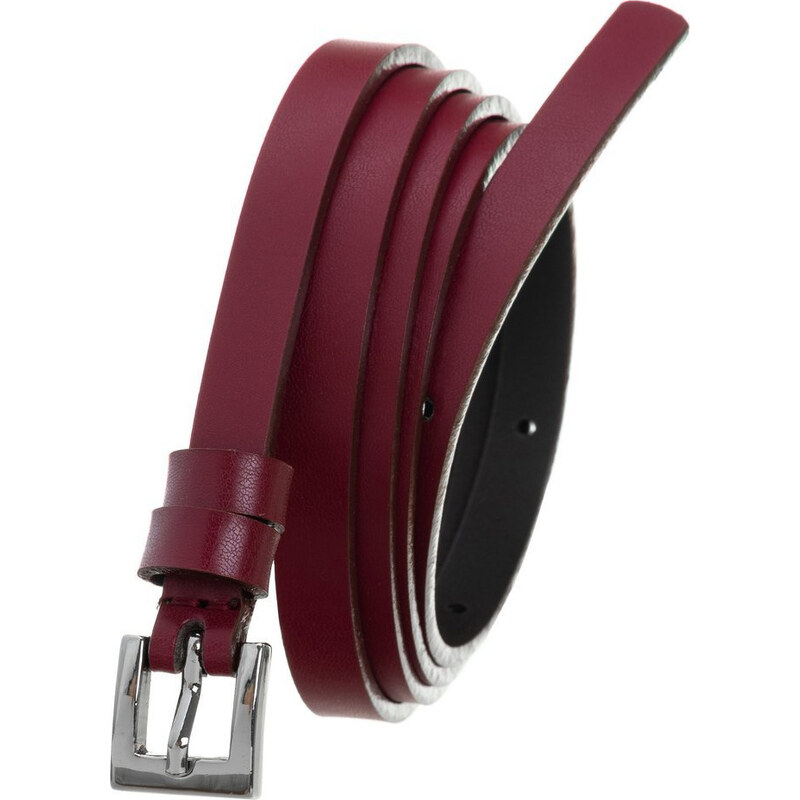 BASIC Bordový dámsky úzky opasok PD-NL-1-105 25767559