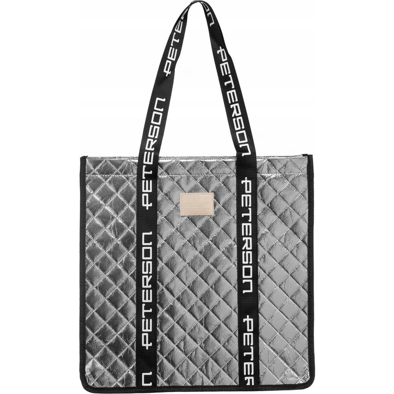 Peterson Strieborná veľká taška zo syntetickej tkaniny [DH] PTN RSPV 48403510