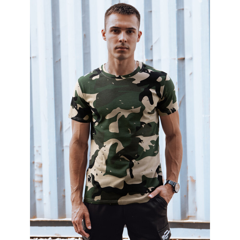 Pánska camo košeľa Farba Khaki DSTREET RX5599 65828163