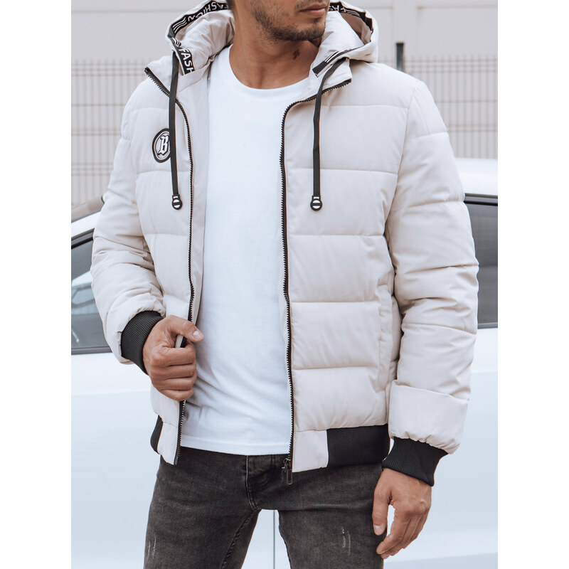DStreet Pánska zimná bunda s kapucňou biela 57711428