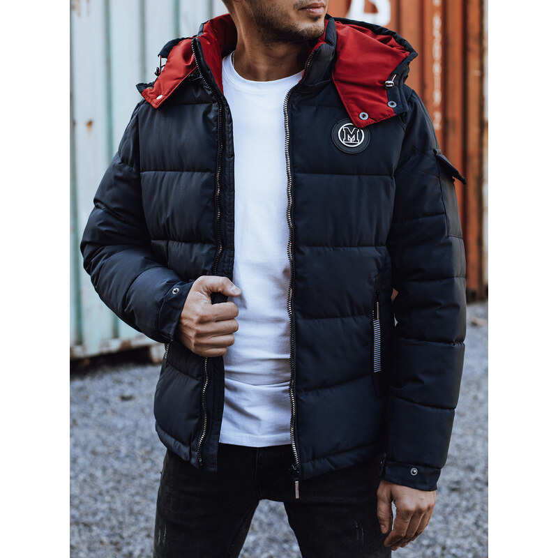 Pánska prešívaná bunda Farba tmavomodrá DSTREET TX4647 - výpredaj 66532092