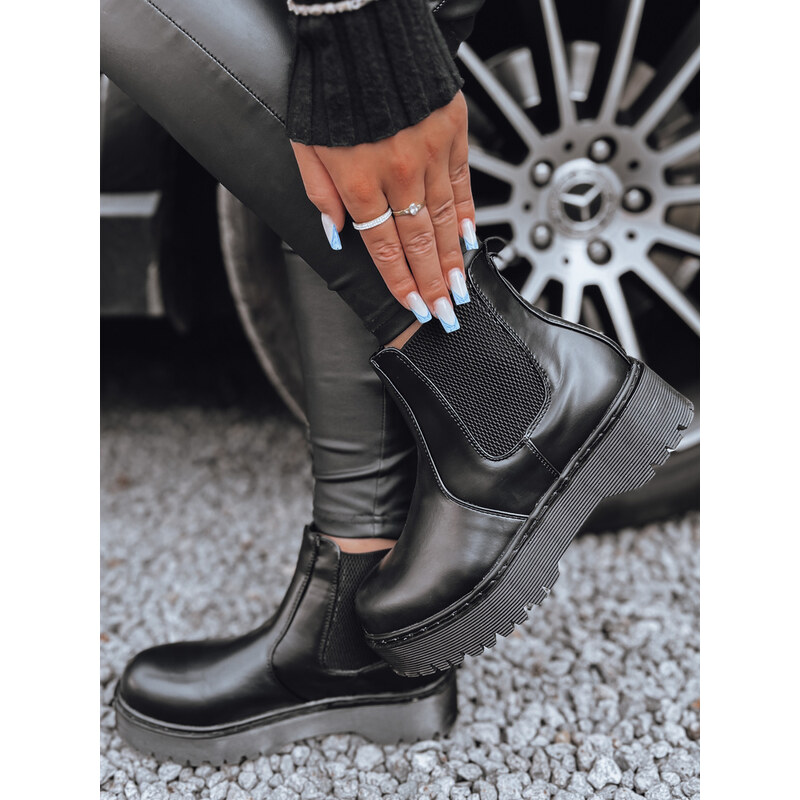 DStreet Dámske čierne členkové topánky STEPBACK 60298669