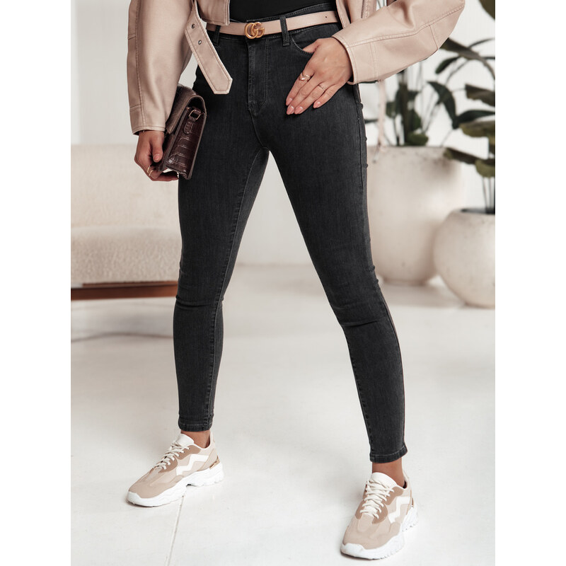 DStreet Dámske čierne rifle SLIMLEGS 60298677