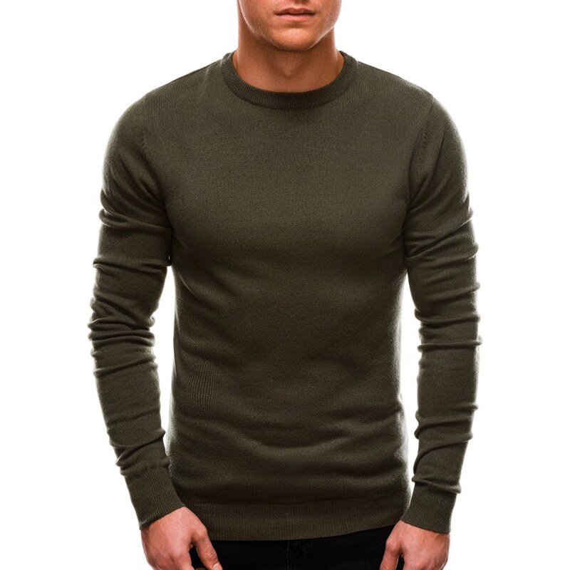 Inny Olivový jednoduchý sveter V7 SWBS-0100 29463005