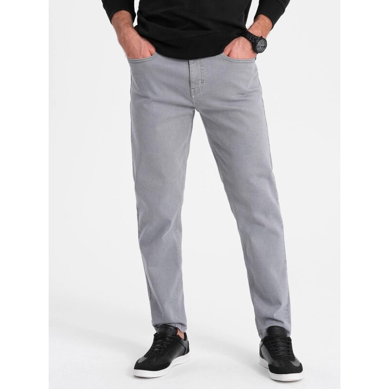 Ombre Clothing Elegantné rifle v šedej farbe V1 PADP-0148 29709104