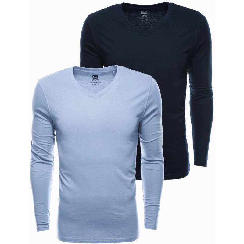 Ombre Clothing Dvojbalenie tričiek s dlhým rukávom Z41-V6 50892201