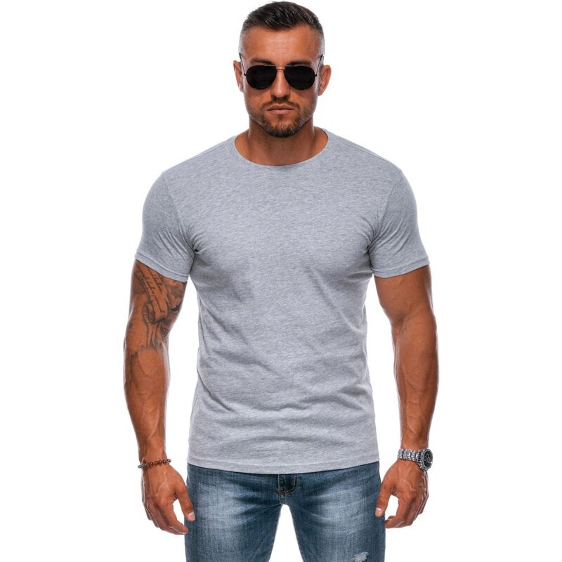 Inny Šedé melírované bavlnené tričko s krátkym rukávom TSBS-0100 37296174