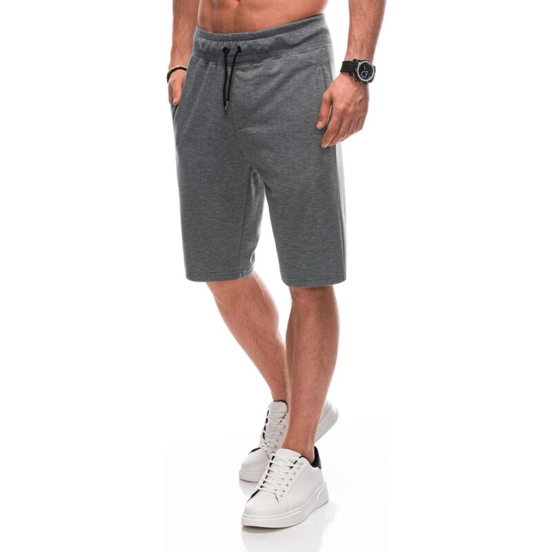 Buďchlap Pánske teplákové kraťasy v šedej farbe SRBS0101/V-3 44135597