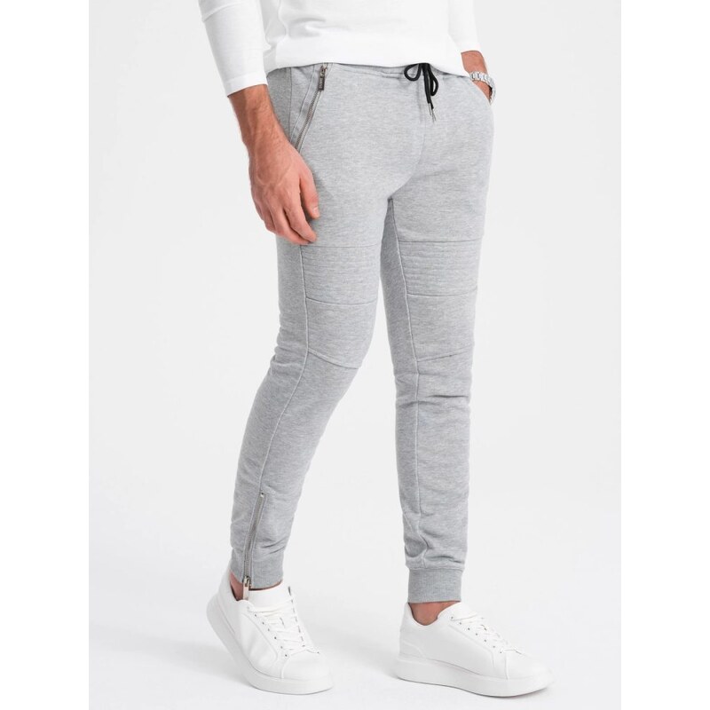 Ombre Clothing Nadčasové šedé tepláky V2 PASK-22FW-004 49911875