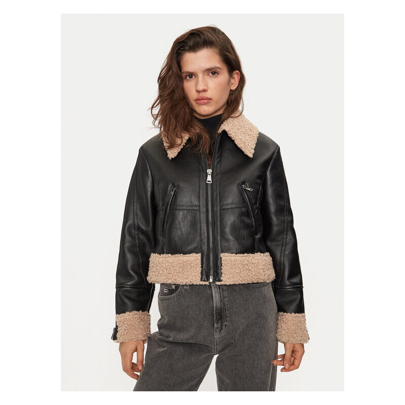 Bunda z imitácie kože Sisley 59725739