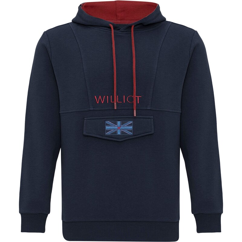 Williot Mikina modrá / námornícka modrá / karmínovo červená 60898383