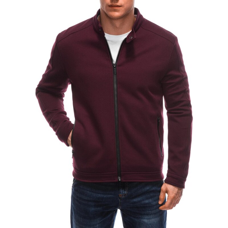 Inny Zaujímavá bordová mikina V9 JANP-0100 49895640