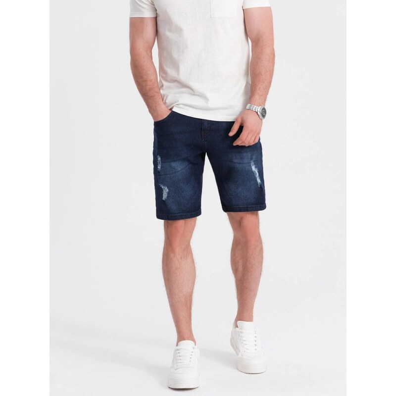 Ombre Clothing Moderné modré riflové kraťasy V3 SRDS-0146 52905761