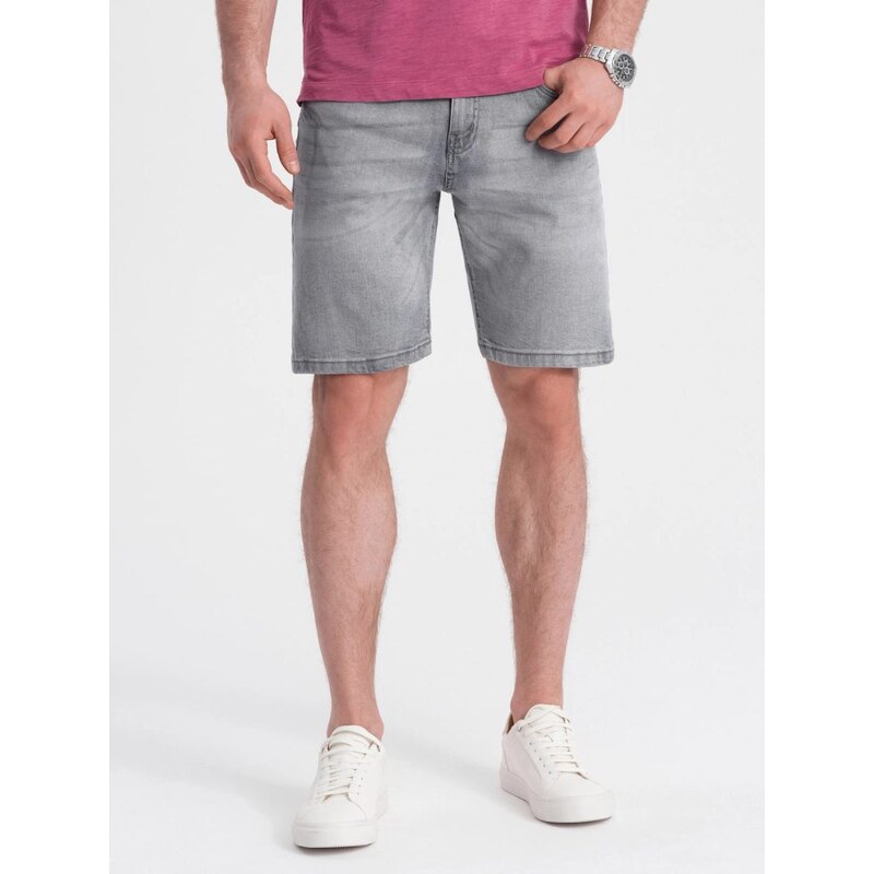 Ombre Clothing Základné šedé rifľové kraťasy V2 SRDS-0145 52905759