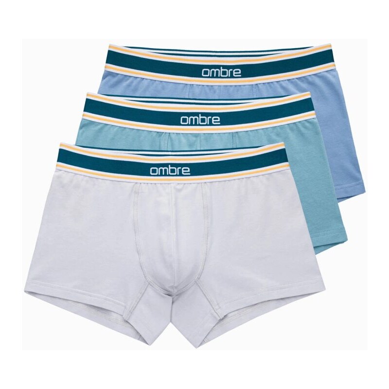 Ombre Clothing Modré štýlové boxerky unbo-0110 (3ks) 54957475