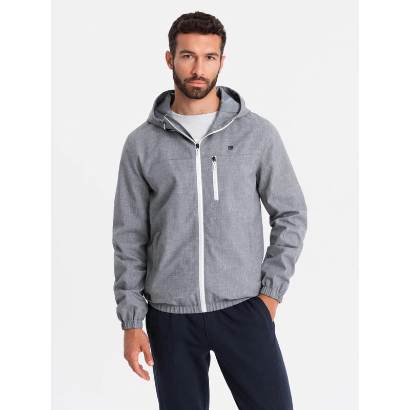 Ombre Clothing Pohodlná šedá prechodná športová bunda V3 JANP-0136 58261768