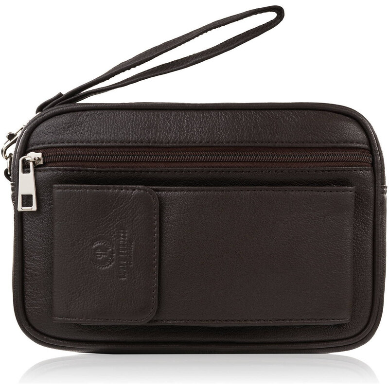 Paolo Peruzzi Pánska kožená taška s priestorom na telefón T-132-BR | 59761334