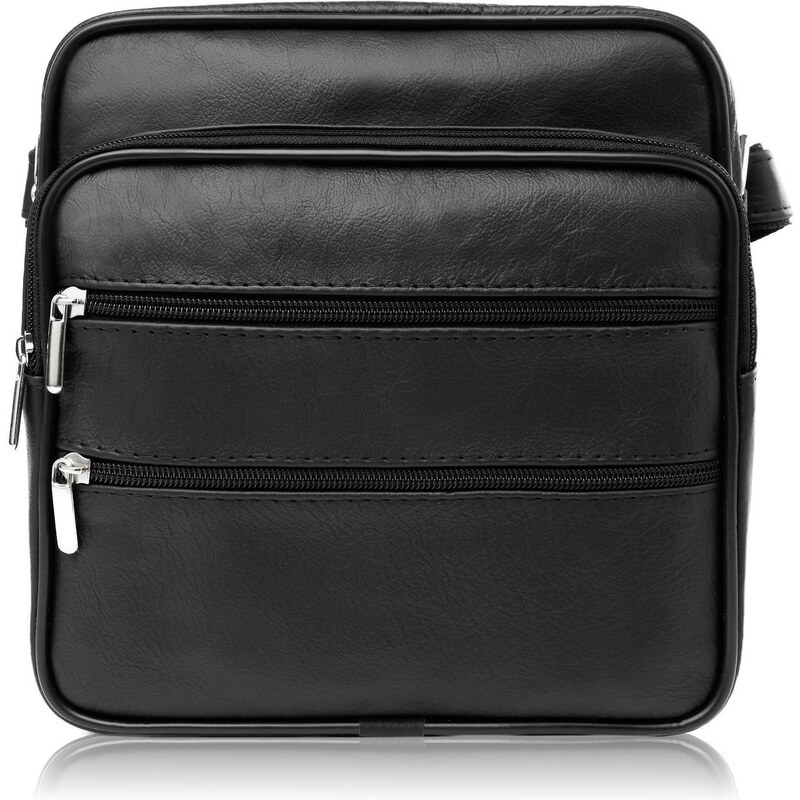 Abruzzo Pánska kožená taška cez rameno urban ABR-19 | čierna ABR-19 59761325