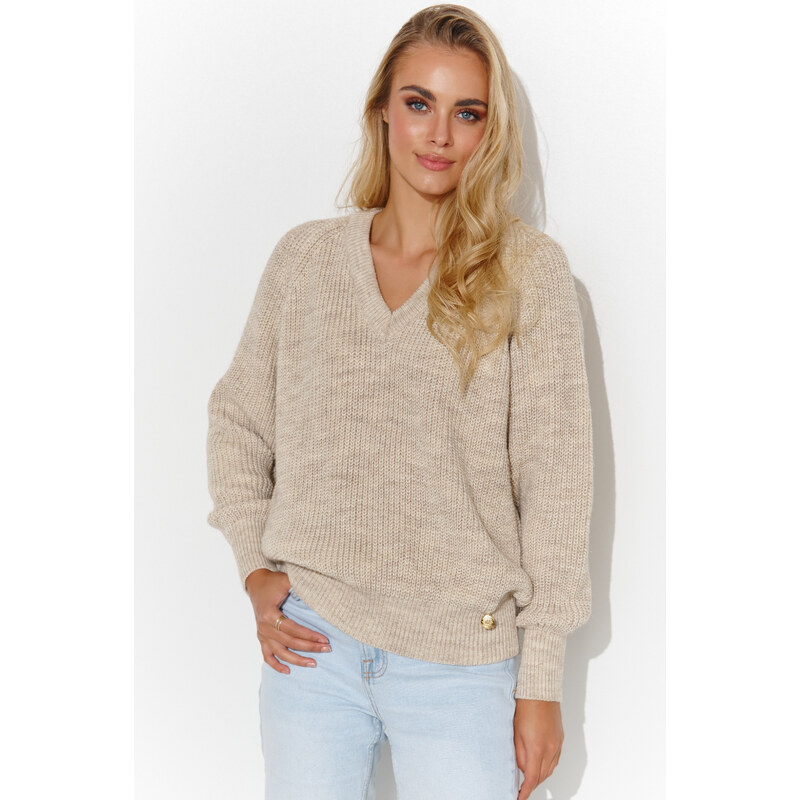 Makadamia Dámsky pulóver S140 | svetlo béž S140 59761326