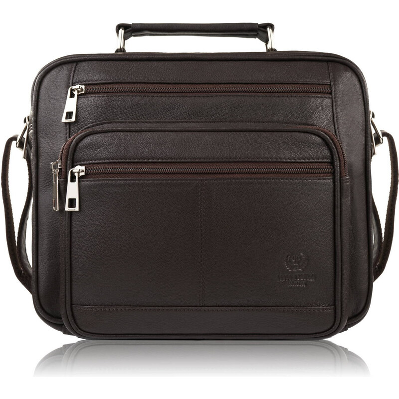 Paolo Peruzzi Pánska kožená taška cez rameno a do ruky T-126-BR | 59761331