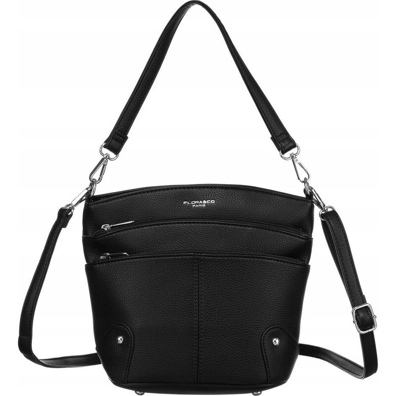 BASIC David Jones Čierna crossbody kabelka so zipsami F6938 52671752
