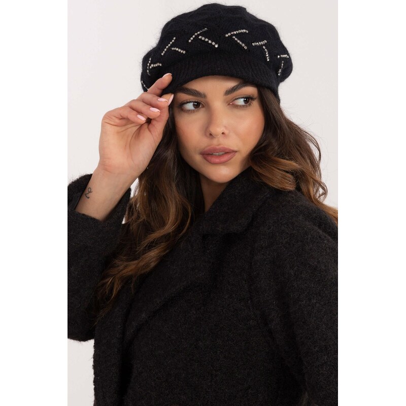 MladaModa Dámska čiapka baretka model 87227 čierna 59762301