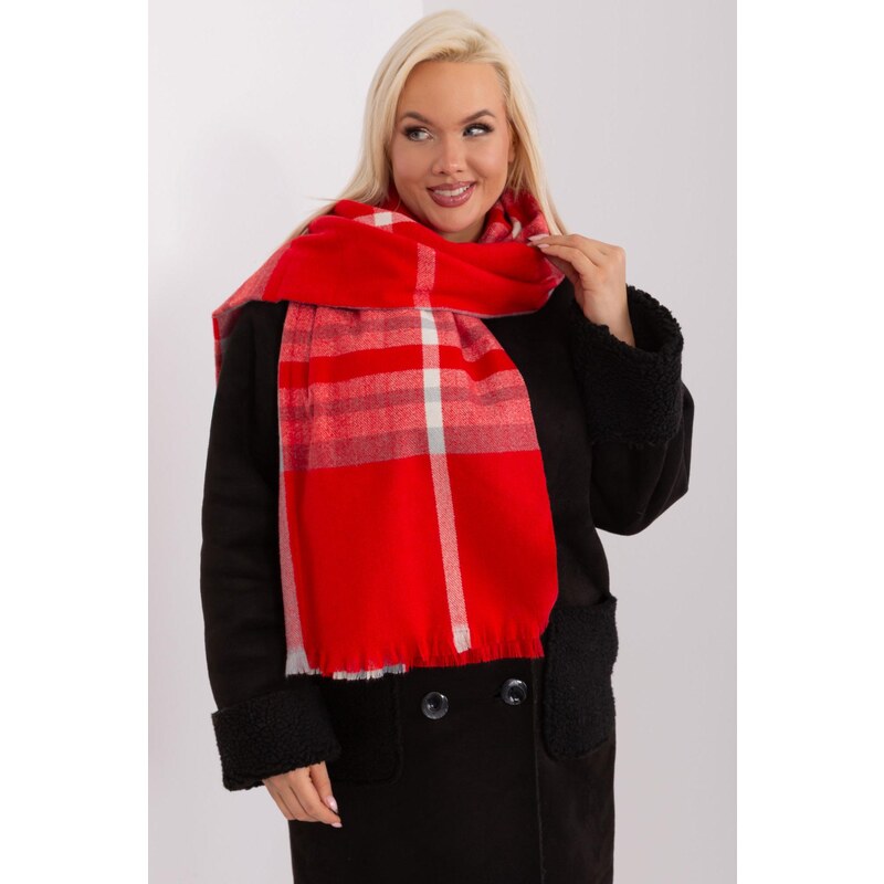 MladaModa Károvaný dámsky šál model 25126 červený 59762372