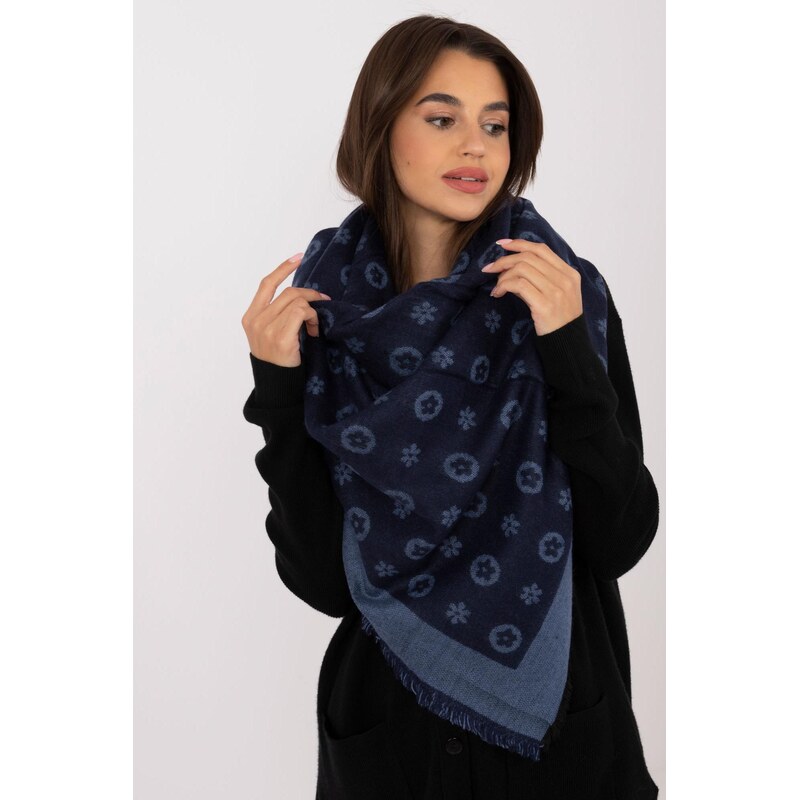MladaModa Hrejivý vzorovaný dámsky šál model 70161 farba námornícka 59762378