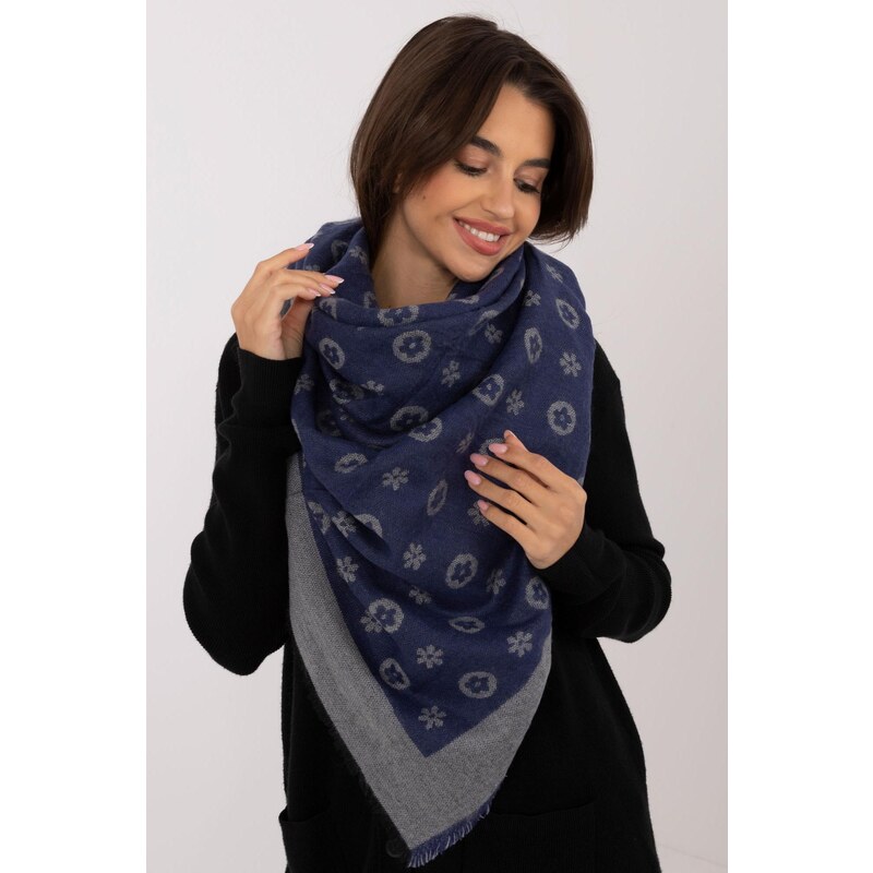 MladaModa Hrejivý vzorovaný dámsky šál model 70161 farba tmavá 59762379