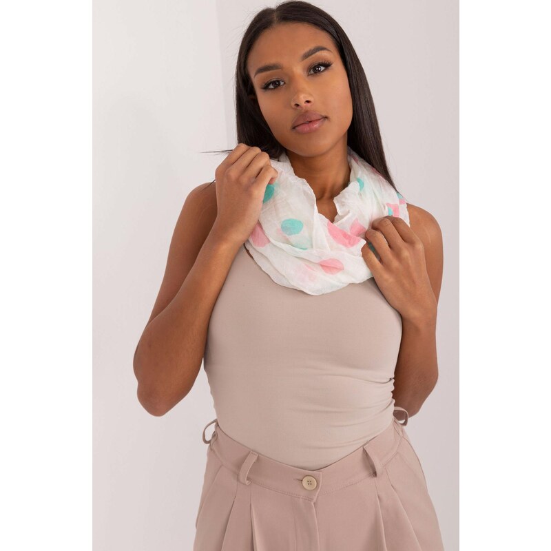 MladaModa Dámsky komín s bodkovaným vzorom model 48164 farba ecru 59762411