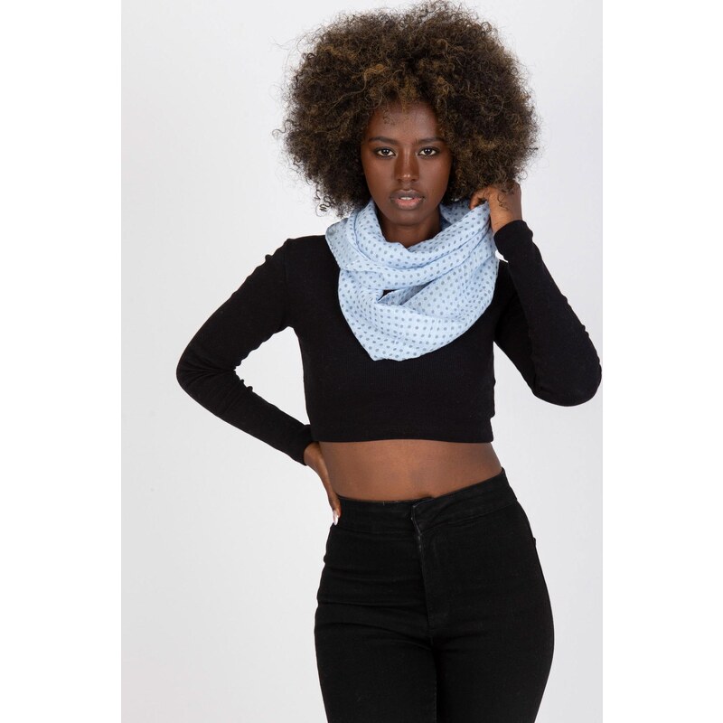 MladaModa Viskózová komínová šatka model 48181 svetlomodrá 59762420